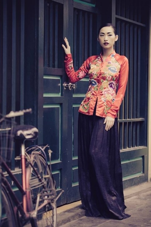 Công thức cắt may áo bà ba nách xéo tay raglan