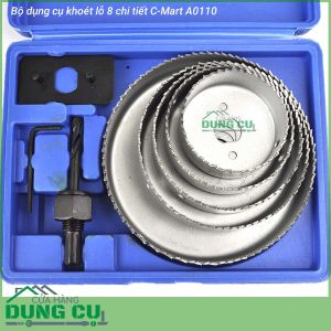 Bộ dụng cụ khoét lỗ 8 chi tiết C-Mart A0110