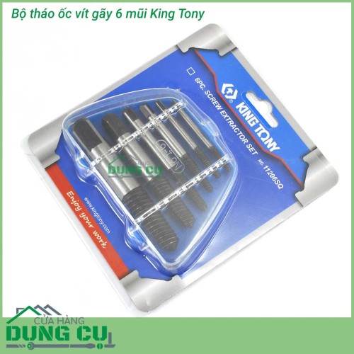 Bộ tháo bu lông ốc vít gãy King Tony 11206SQ