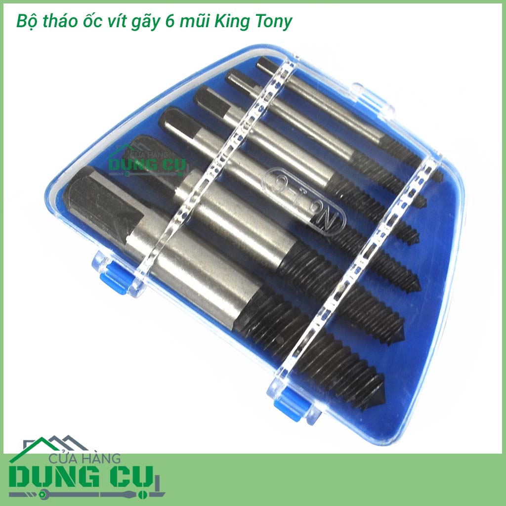 Bộ tháo bu lông ốc vít gãy King Tony 11206SQ