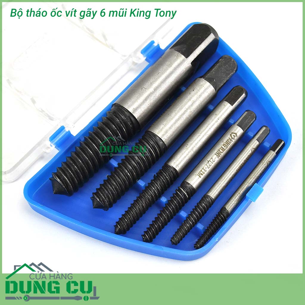 Bộ tháo bu lông ốc vít gãy King Tony 11206SQ