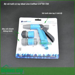 Bộ vòi tưới cò tay Ideal Line Cellfast 3/4” 50-720