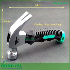 Búa đinh mini 16cm cán ốp nhựa ôm tay chống trượt
