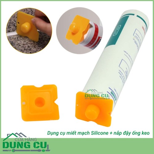 Dụng cụ miết mạch silicone kiêm đậy nắp hộp keo