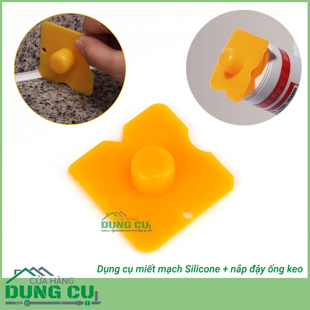 Dụng cụ miết mạch silicone kiêm đậy nắp hộp keo
