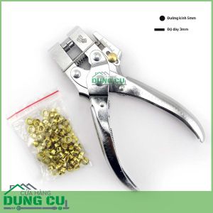 Kìm bấm lỗ giấy đường kính 5mm dày 30 tờ kèm khoen