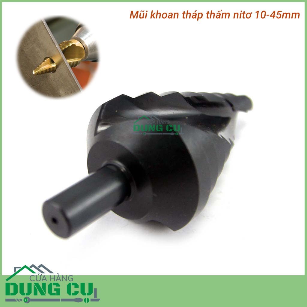 Mũi khoan tháp thấm nitơ 10-45mm chuôi tròn