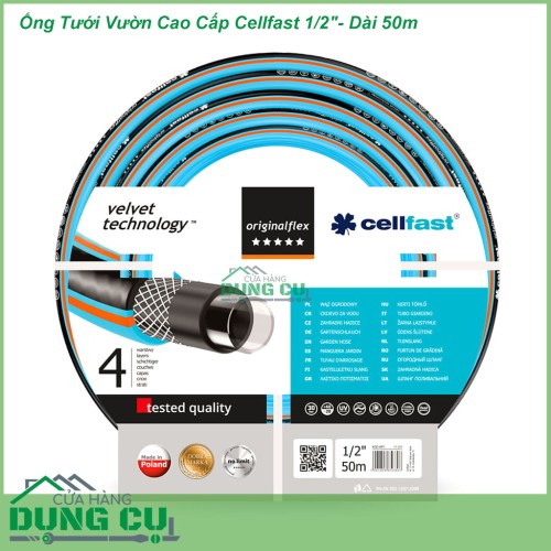 Ống Tưới Vườn Cao Cấp Cellfast ORIGINALFLEX VT VT 1/2″-Dài 50m