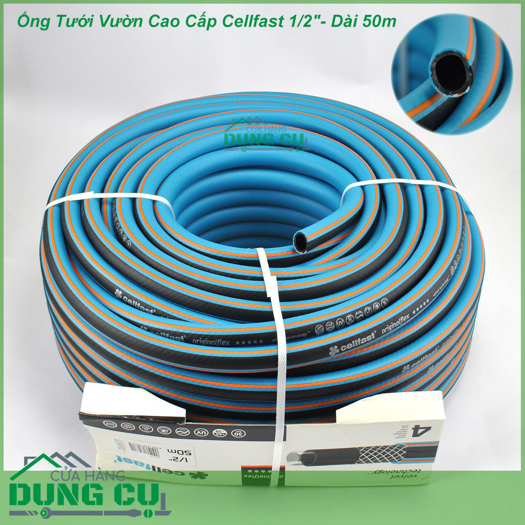 Ống Tưới Vườn Cao Cấp Cellfast ORIGINALFLEX VT VT 1/2″-Dài 50m