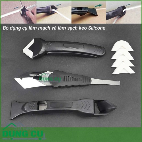 Bộ dụng cụ làm mạch và làm sạch keo Silicone 16042