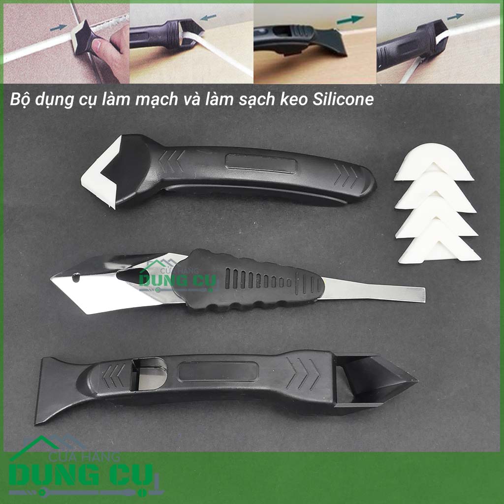 Bộ dụng cụ làm mạch và làm sạch keo Silicone 16042