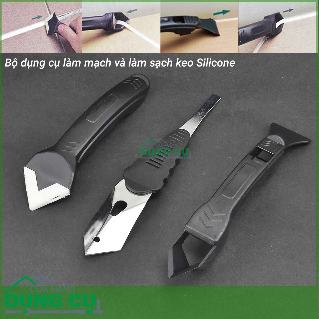 Bộ dụng cụ làm mạch và làm sạch keo Silicone 16042