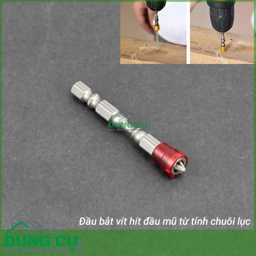 Đầu bắt vít hít đầu mũ từ tính chuôi lục