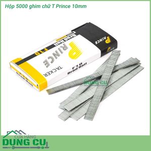 Hộp 5000 ghim bấm gỗ chữ T 10mm Prince