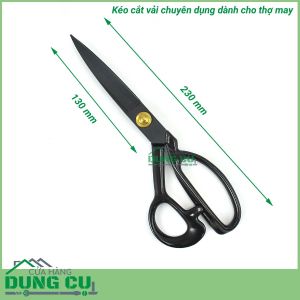 Kéo cắt vải cắt may lưỡi thép carbon cao cấp 9inch