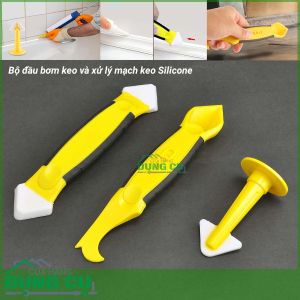 Bộ đầu bơm keo miết mạch và làm sạch keo silicone