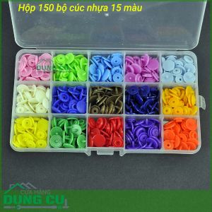 Hộp 150 bộ cúc nhựa dành cho kìm bấm cúc