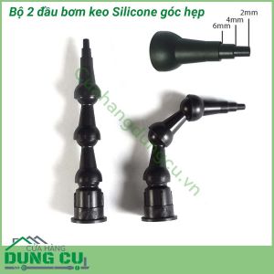 Bộ 2 đầu bơm keo silicone góc hẹp