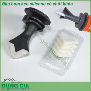 Bộ đầu bơm keo silicone có chốt giữ