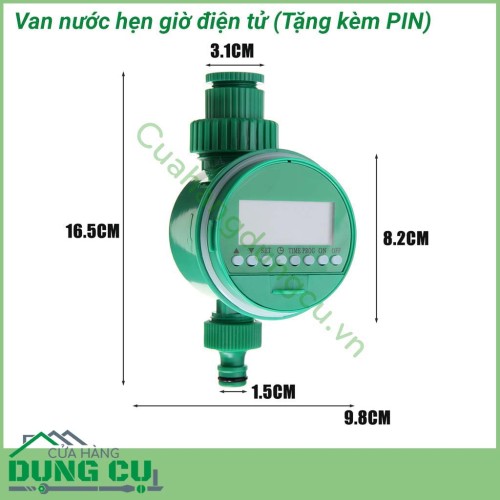 Van nước hẹn giờ điện tử