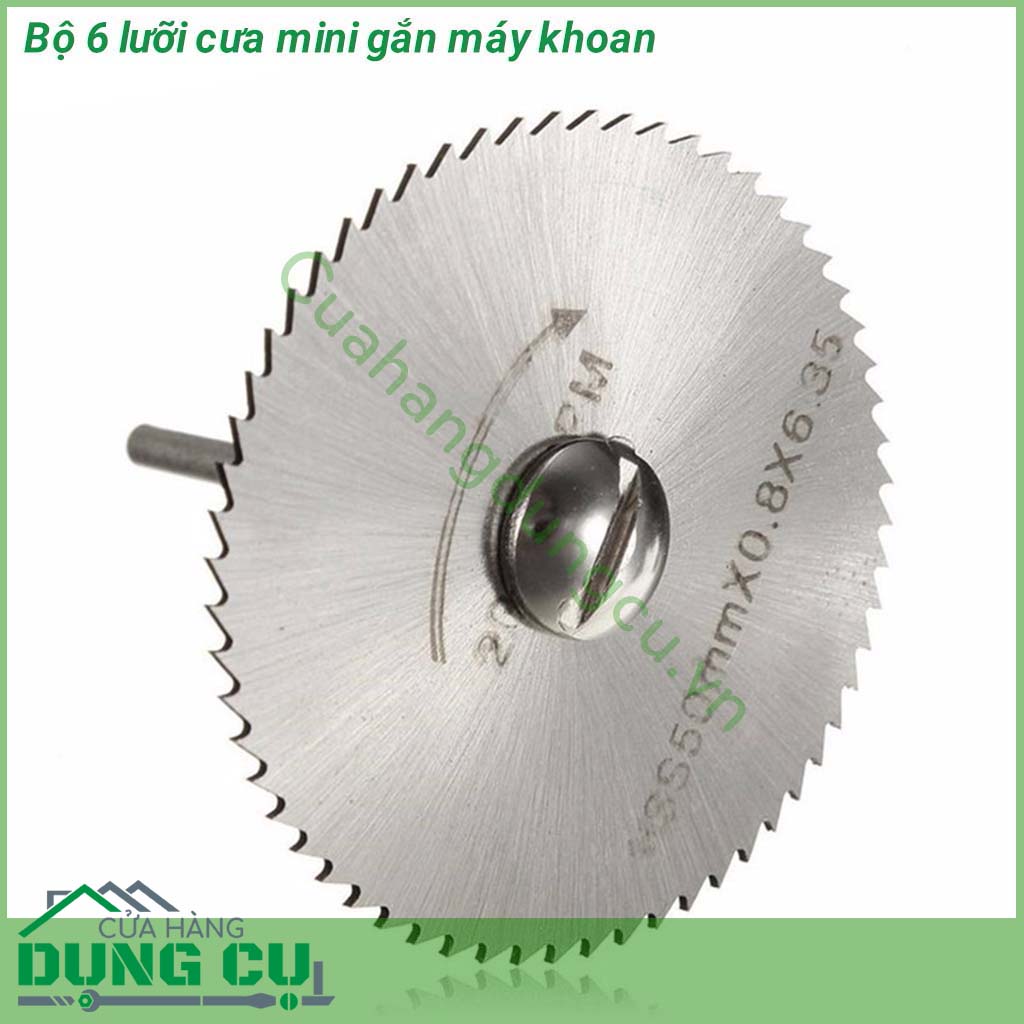 Bộ 6 lưỡi cưa mini gắn máy khoan, máy mài