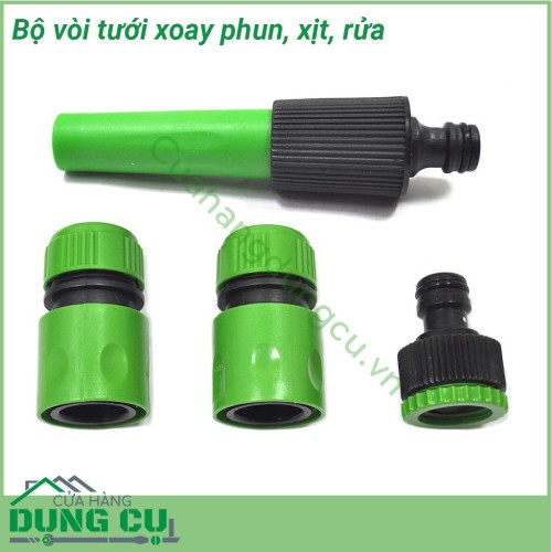 Bộ vòi tưới xoay phun, xịt, rửa