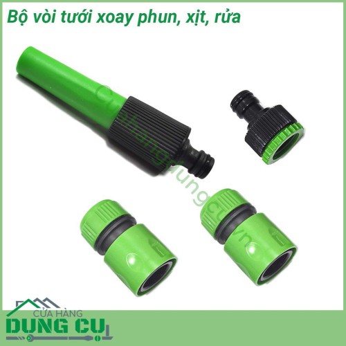 Bộ vòi tưới xoay phun, xịt, rửa
