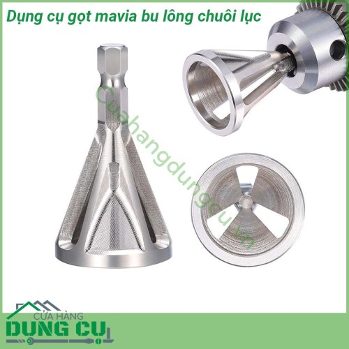 Dụng cụ gọt ma via bu lông gắn máy khoan