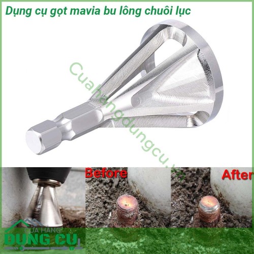 Dụng cụ gọt ma via bu lông gắn máy khoan