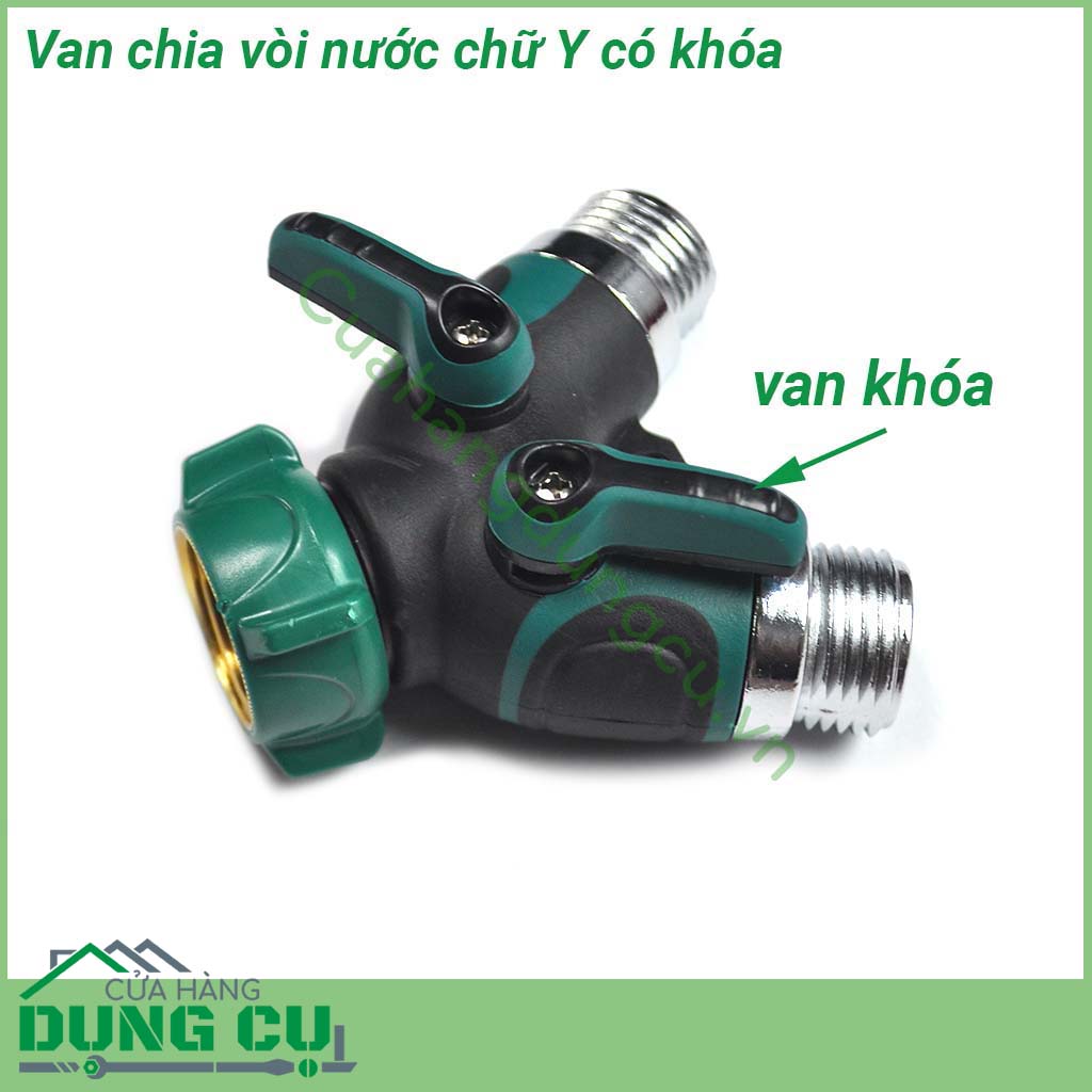 Van chia nước chữ Y có khóa