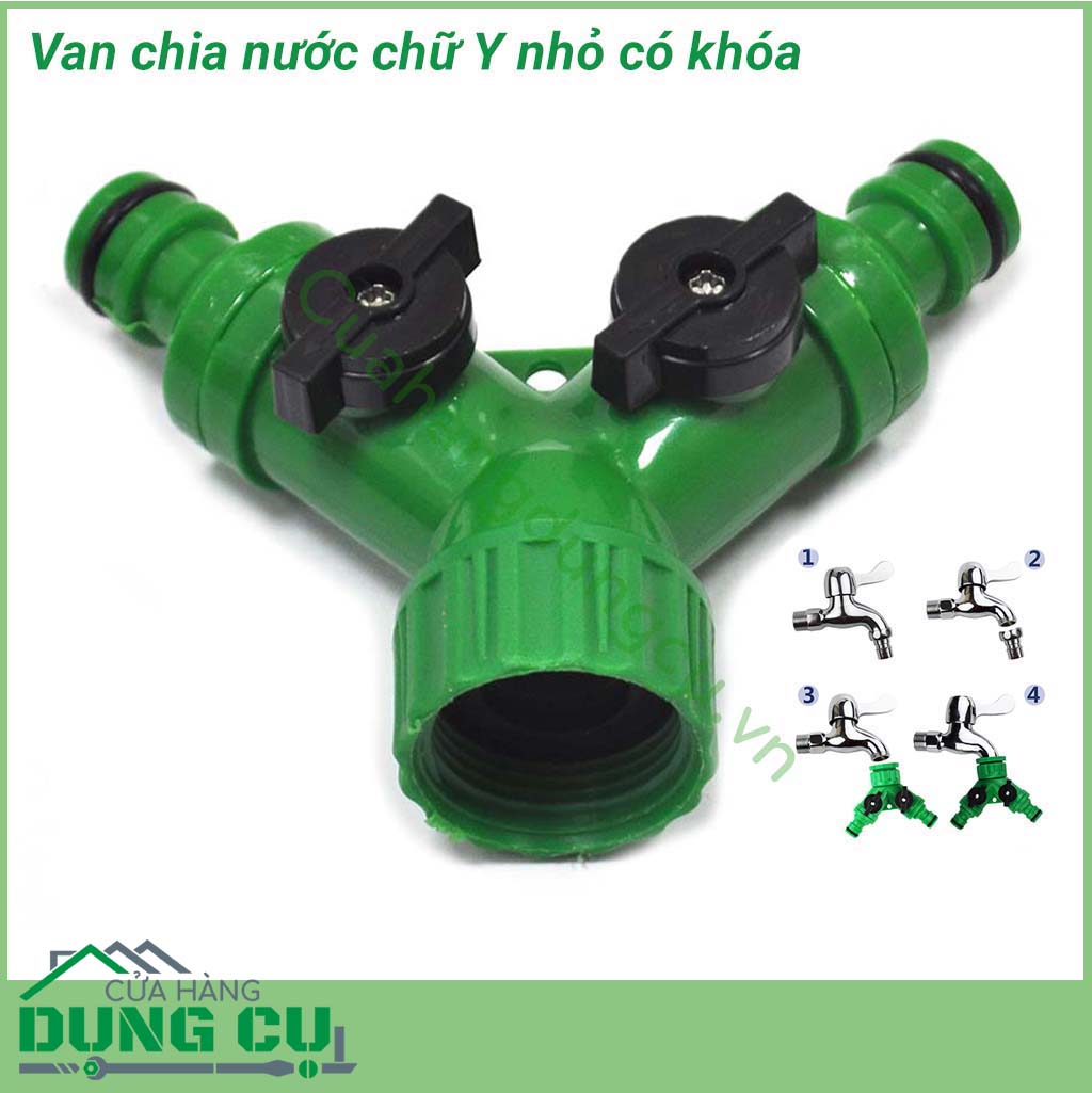 Van chia nước chữ Y có khóa