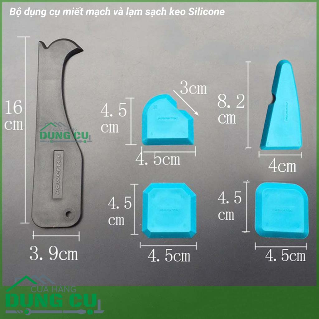 Bộ 5 dụng cụ miết mạch và làm sạch keo Silicone