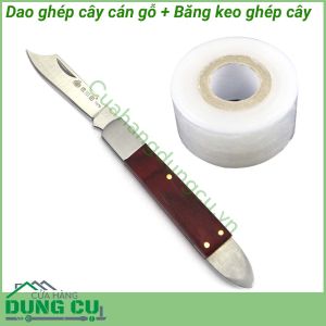 Bộ dao ghép cây cán gỗ kèm băng ghép cành