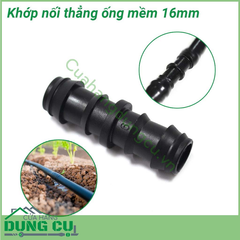 Khớp nối thẳng ống mềm 16mm