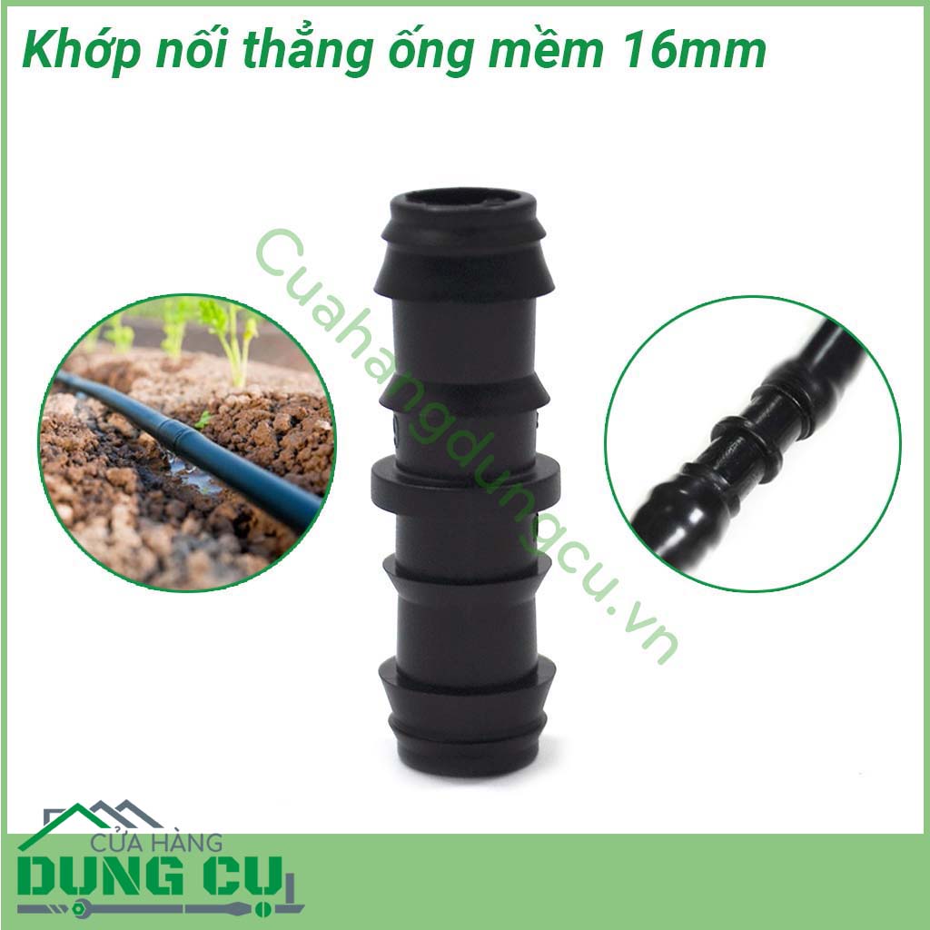 Khớp nối thẳng ống mềm 16mm