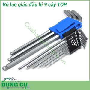 Bộ lục giác đầu bi hệ inch 9 cây TOP TW-21009B-WM