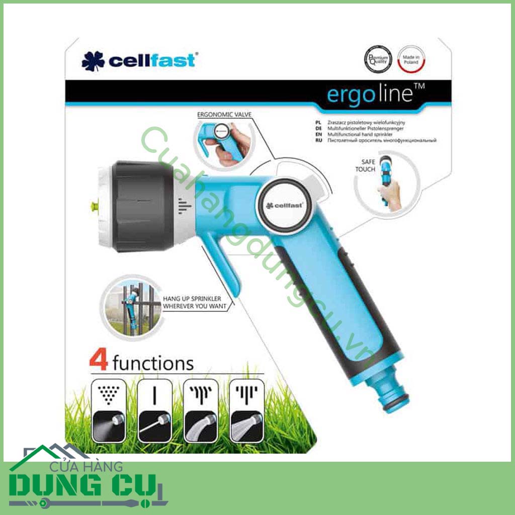 Vòi tưới cây rửa xe cao cấp Cellfast 53-330