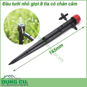 Đầu tưới nhỏ giọt 8 tia có chân cắm