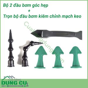 Bơm góc hẹp bộ 2 kèm Bộ đầu bơm kiêm chỉnh mạch silicon