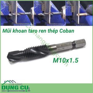 Mũi khoan taro ren M10x1.5 cao cấp thép Coban