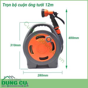 Bộ cuộn ống tưới 12m kèm vòi tưới 6 chế độ