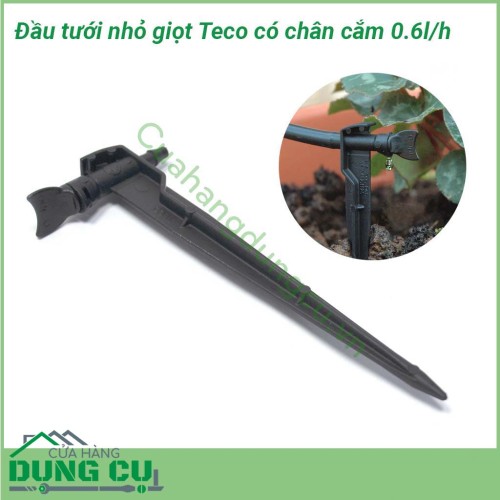 Đầu tưới nhỏ giọt Teco có chân cắm 0-6l/h