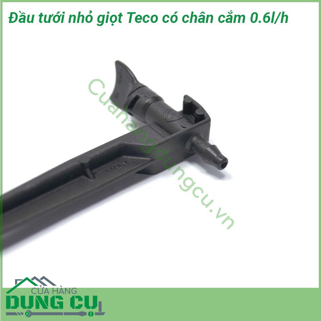 Đầu tưới nhỏ giọt Teco có chân cắm 0-6l/h