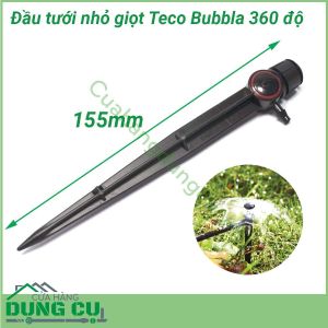 Đầu tưới nhỏ giọt Teco 360° cuối ống 75L/H có chân cắm